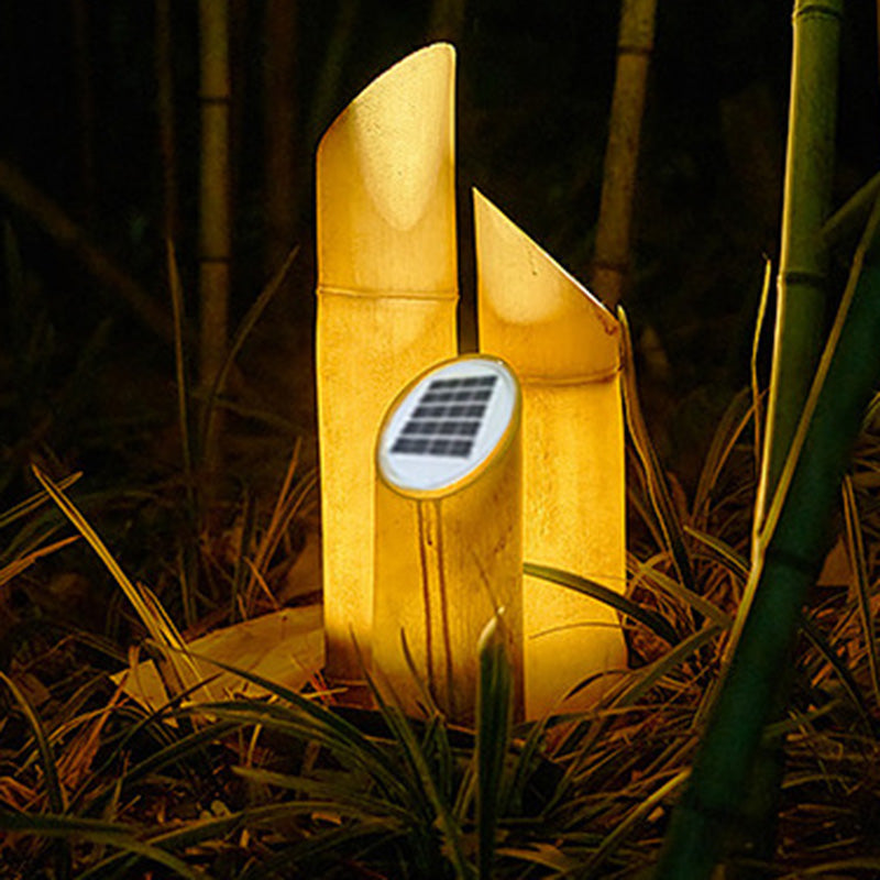 Zeitgenössische kreative wasserdichte Solar Harz Bambus LED Landschaft –  BulbSquare