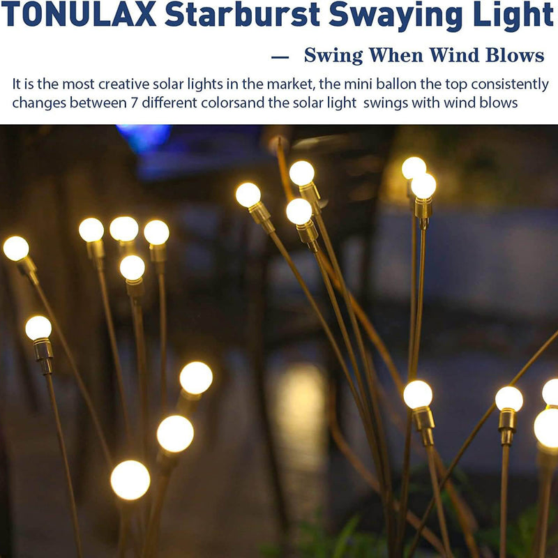Modern Decorative Solar Firefly Waterproof ABS LED Lawn Insert Ground Outdoor Landscape Lighting