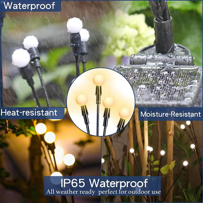 Modern Decorative Solar Firefly Waterproof ABS LED Lawn Insert Ground Outdoor Landscape Lighting