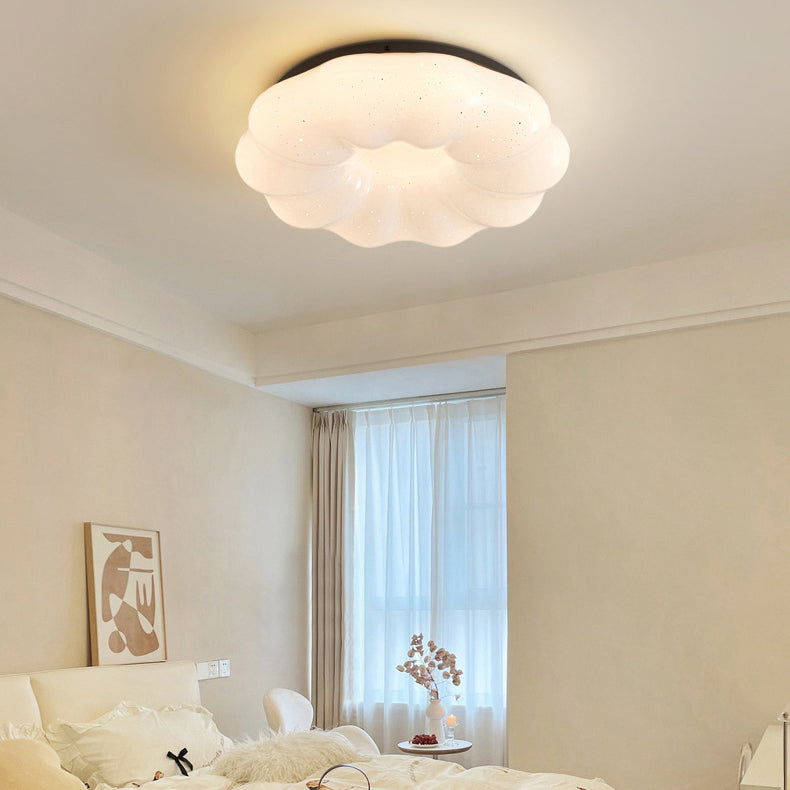 Contemporary Simplicity Copper Acrylic Flower Shade LED Semi Flush Mou BulbSquare