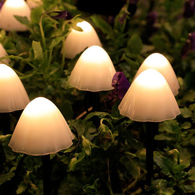 Contemporary Creative Solar Mini Mushroom Stainless Steel Acrylic LED Outdoor Landscape Light For Garden