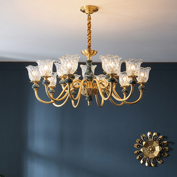 ヴィンテージライトシャンデリア銅製