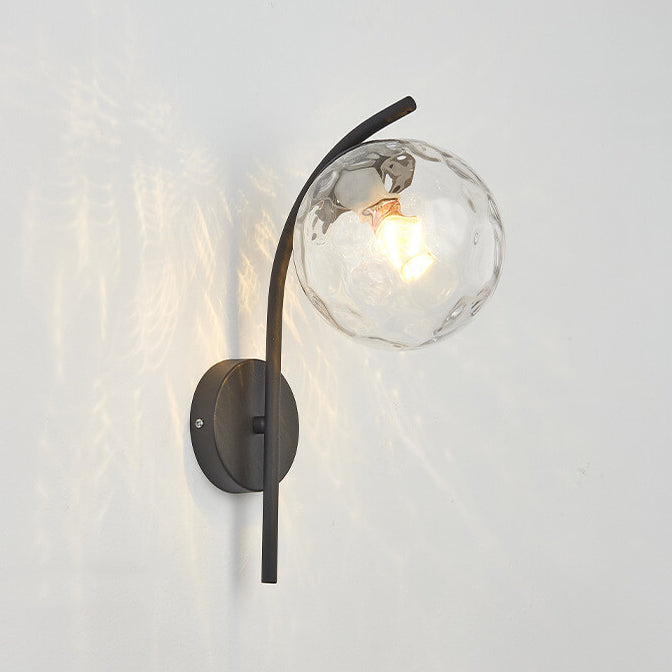 Nordic Arc Glass Globe 1-Light  Wall Sconce Lamp