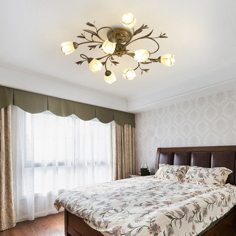 フレンチレトロシャンデリア 6/8ライト クリエイティブフラワー