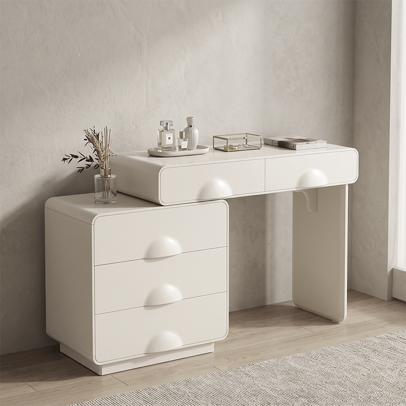 Large Capacity Extendable Vanity & Dresser Combo Makeup Vanity