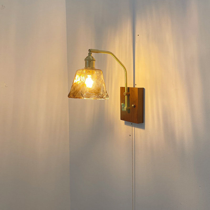 Antique Bronze Bell-Shaped Wall Sconce with Ribbed Glass Shade for Indoor Lighting Wall Sconce, Vanity Light for Bathroom, Living Room, Bedroom, Kitchen (Single Antique Bronze Bell-Shaped Wall Sconce with Ribbed Glass Shade for Indoor Lighting Wall Sconce, Vanity Light for Bathroom, Living Room, Bedroom, Kitchen (Single
