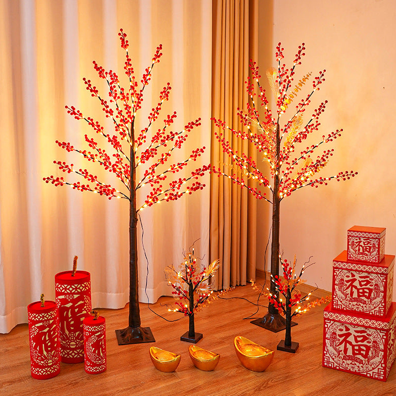 Moderne Feiertags-Dekor-Birke-Baum-Plastik-LED-Stehlampe – BulbSquare