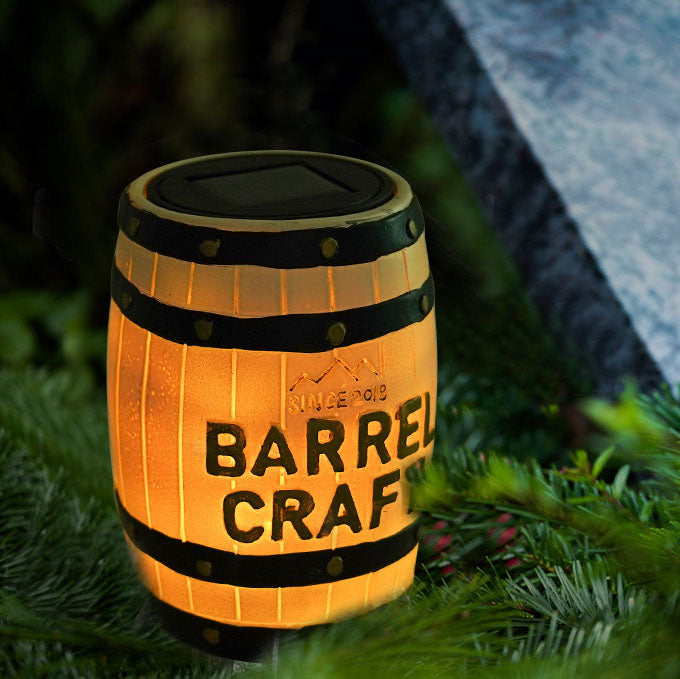 Wine barrel porch light sales