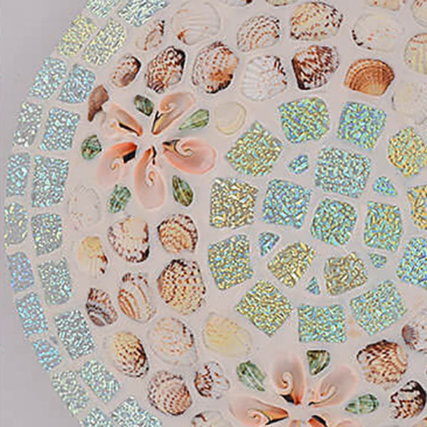 Tiffany Creative Mosaic Shells 1-Light Flush Mount Ceiling Light