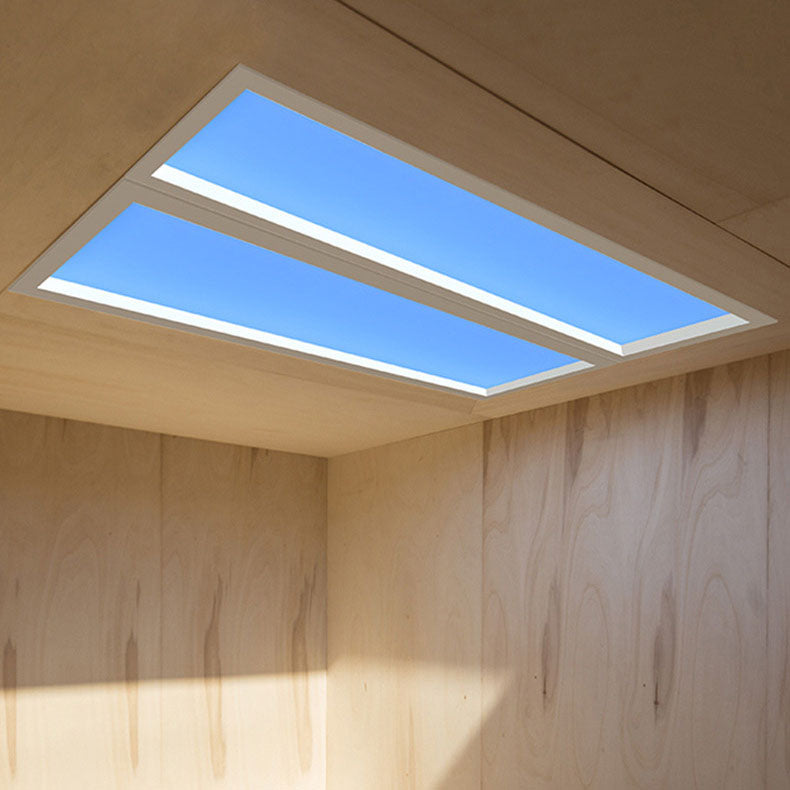 Modern Smart Blue Sky Aluminum LED Flush Mount Ceiling Light BulbSquare