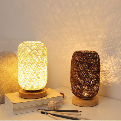 Creative Twine Rattan Ball LED Dimmable Decorative Night Light Table Lamp