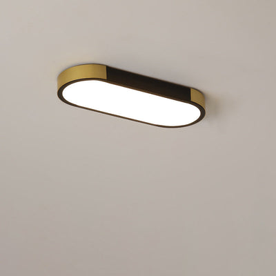 Modern Minimalist Rectangular Ring LED Flush Mount Ceiling Light
