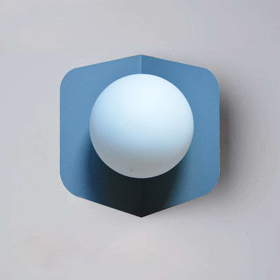 Glass Ball 1-Light Single Globe Sconce Lamp