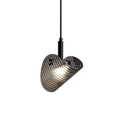 Curved Glass Pendant Light