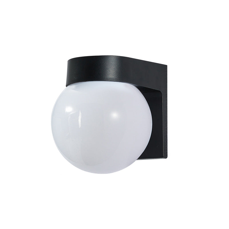 Waterproof Orb Outdoor Wall Sconce Lamp