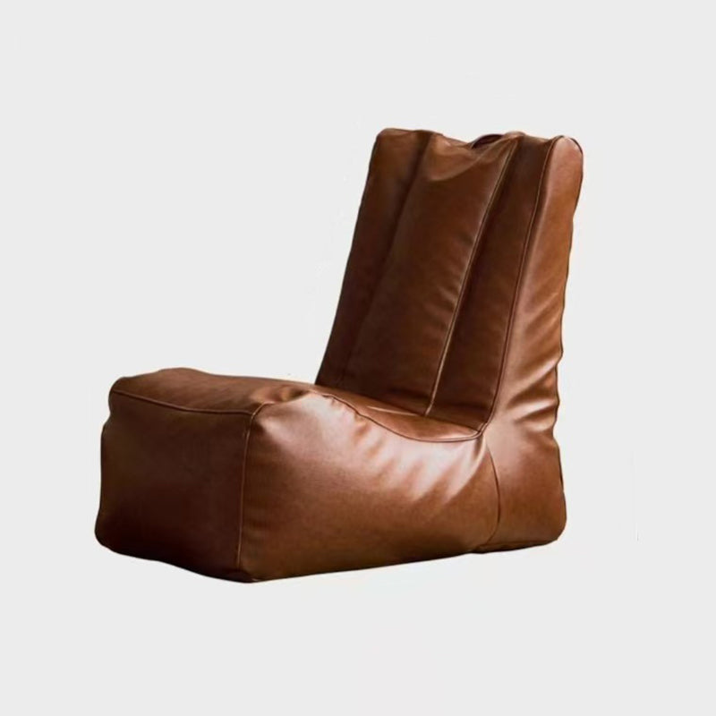 Canapé rétro vintage rectangulaire en cuir PU avec dossier et repose-pieds en EPS pour salon 
