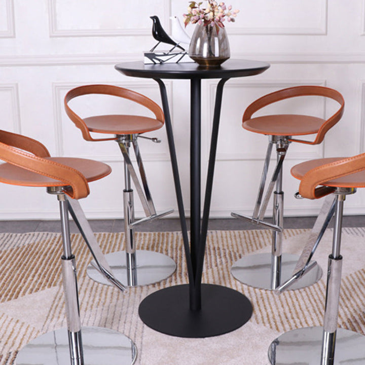 Moderner minimalistischer runder Eisenstahlplatten-Bartisch für das Esszimmer 