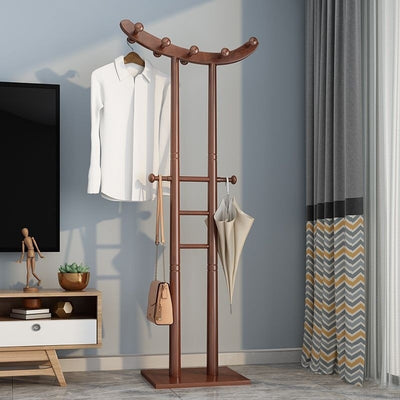 Modern Minimalist Boat-Shaped Hook Solid Wood Display Rack For Living Room