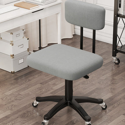 Moderner minimalistischer rechteckiger Stoff Plastik Aluminiumlegierung Stahl Schreibtischstuhl Rückenlehne ohne Armlehnen für Zuhause Büro 