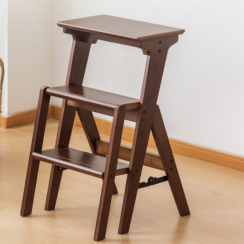 Traditional Vintage Bamboo Folding Step Stool 2/3-Step For Living Room