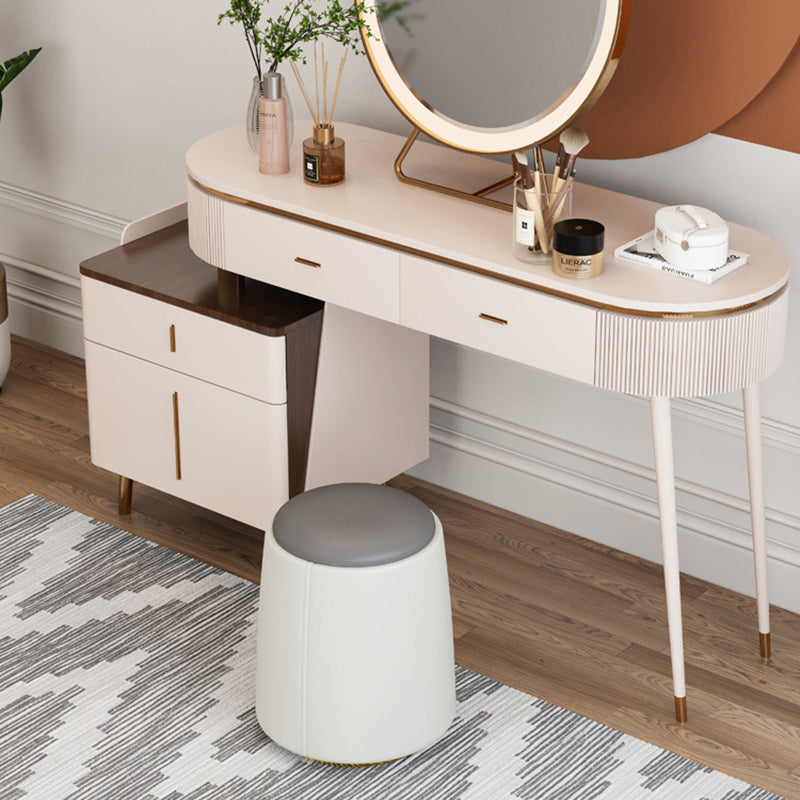 Taburete de tocador sin respaldo ni brazos, cilindro minimalista moderno, cuero Napa, madera maciza, hierro, para dormitorio 