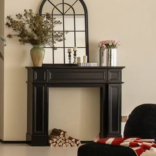 Traditioneller Vintage quadratischer künstlicher Holzpaneel-Furnier-Kamin für das Wohnzimmer 