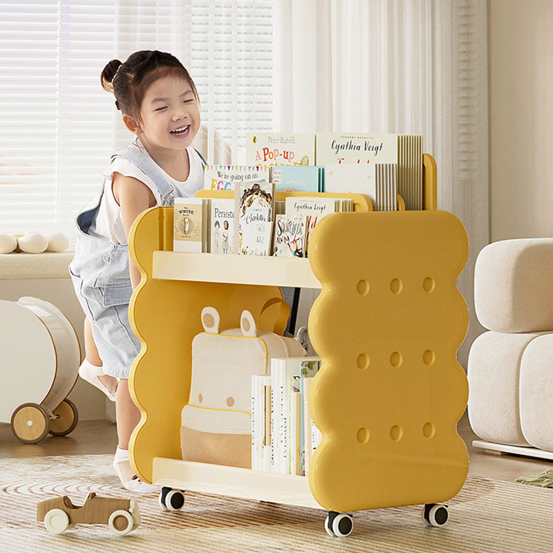 Étagère à livres en plastique pour enfants, carrée, créative et contemporaine, à 2 niveaux pour chambre 
