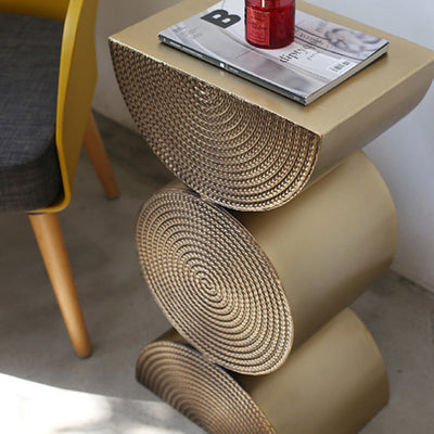 Table d'appoint en fer rectangulaire contemporain scandinave à 1 pied pour salon 