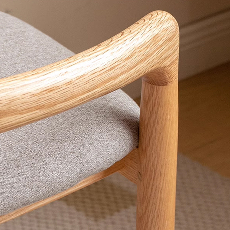 Tabouret de coiffeuse carré en lin et coton traditionnel japonais, sans dossier ni accoudoirs, pour chambre 