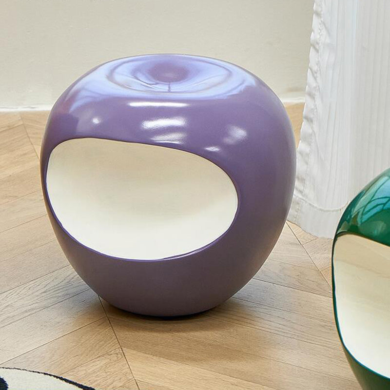 Moderne Art Deco Apfel Rundharz Stuhl Rückenfrei Ohne Armlehnen Für Schlafzimmer 