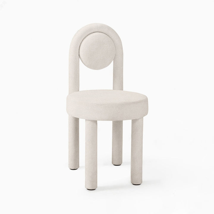 Moderner minimalistischer runder Samt-Eisen-Schminkhocker mit Rückenlehne ohne Armlehnen für das Schlafzimmer 