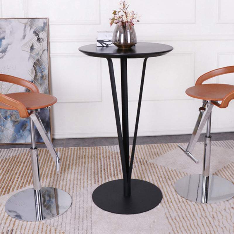 Moderner minimalistischer runder Eisenstahlplatten-Bartisch für das Esszimmer 