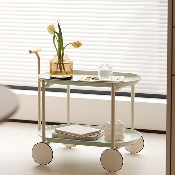Table d’appoint contemporaine scandinave rectangulaire amovible, ronde, en plastique ABS, bois de hêtre et fer, à 2 niveaux, pour salon 