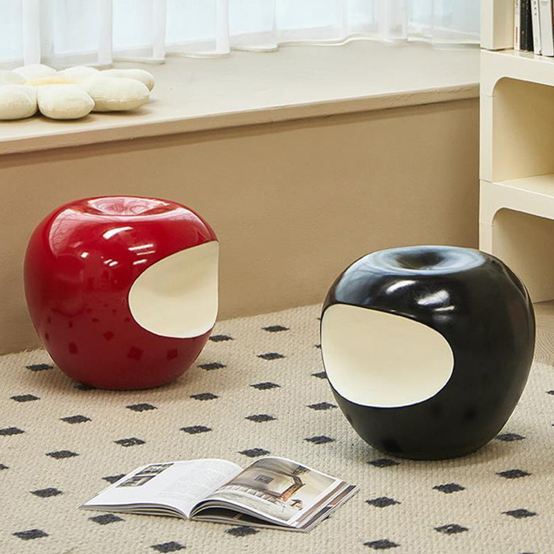 Moderne Art Deco Apfel Rundharz Stuhl Rückenfrei Ohne Armlehnen Für Schlafzimmer 