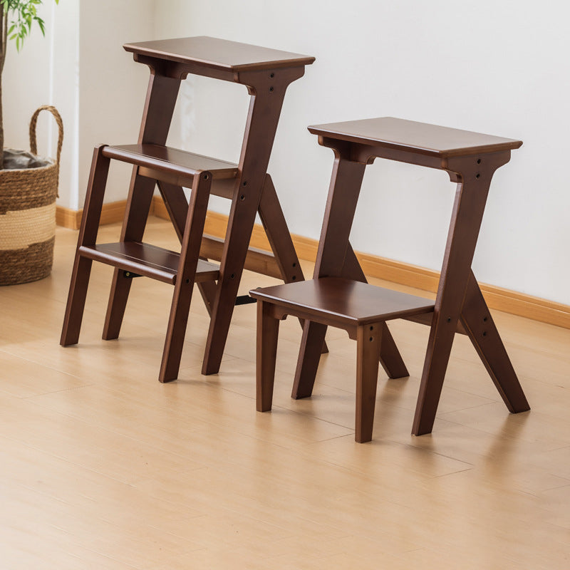 Traditional Vintage Bamboo Folding Step Stool 2/3-Step For Living Room