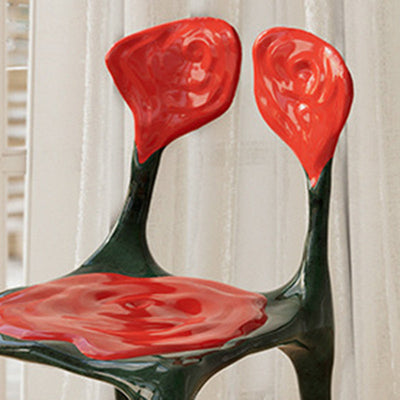 Moderner Art Deco Rose Square FRP Composite Esszimmerstuhl Rückenlehne ohne Armlehnen für Esszimmer 
