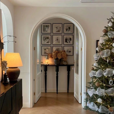 Traditional French Half-Circle Pine Wood Solid Wood Console Table For The Entryways