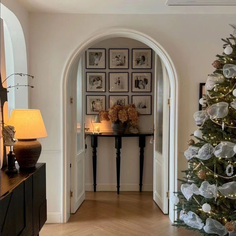 Traditional French Half-Circle Pine Wood Solid Wood Console Table For The Entryways
