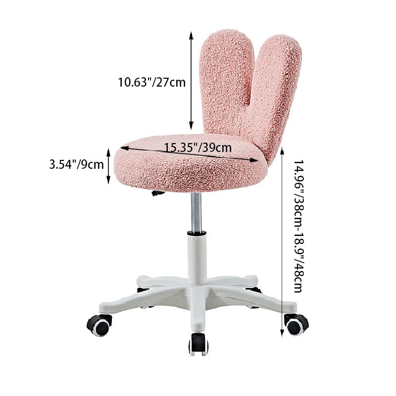 Taburete de tocador redondo minimalista moderno de lana de cordero con respaldo de metal para dormitorio 
