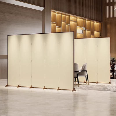 Traditional Chinese Rectangular Fir Wood Solid Wood Plywood Cotton Canvas Room Divider For Living Room