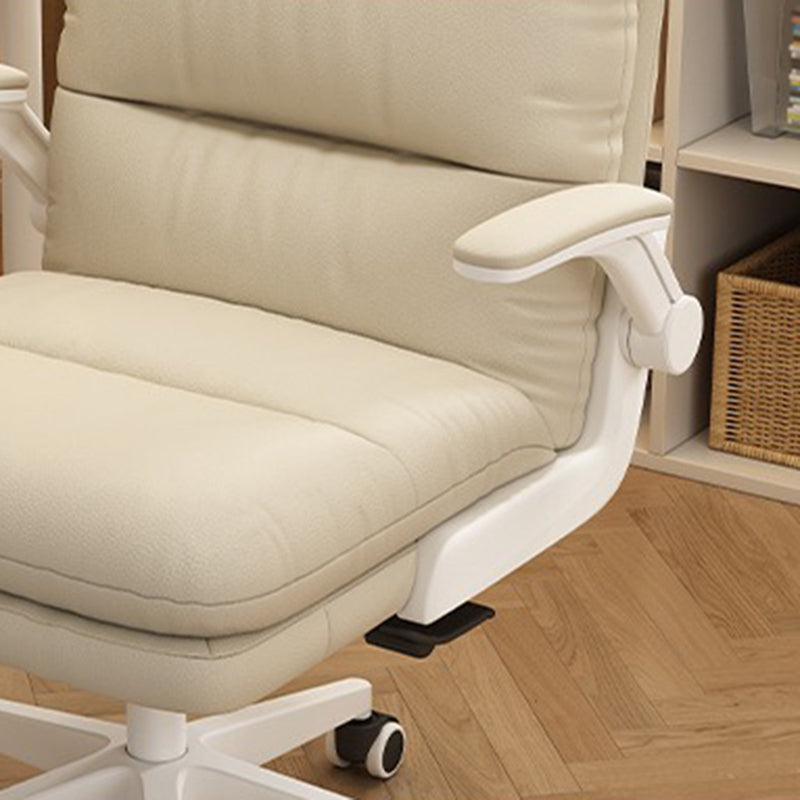 Modern Minimalist Rectangular Nappa Leather Nylon Desk Chair Backrest Armrest For Home Office