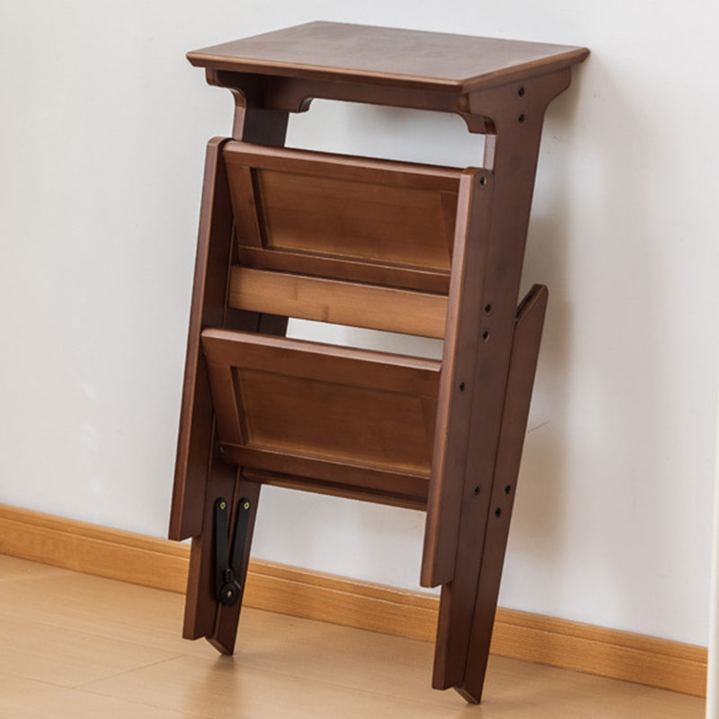 Traditional Vintage Bamboo Folding Step Stool 2/3-Step For Living Room
