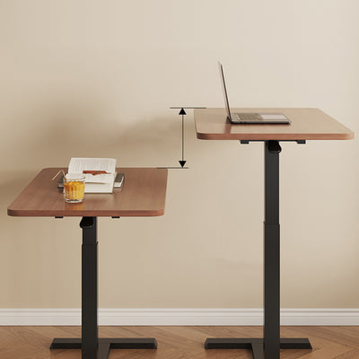 Modern Minimalist Rectangular Particle Board Carbon Steel Side Table 1-Tier For Living Room