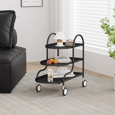 Modern Minimalist Rectangular Steel Side Table 3-Tier For Living Room