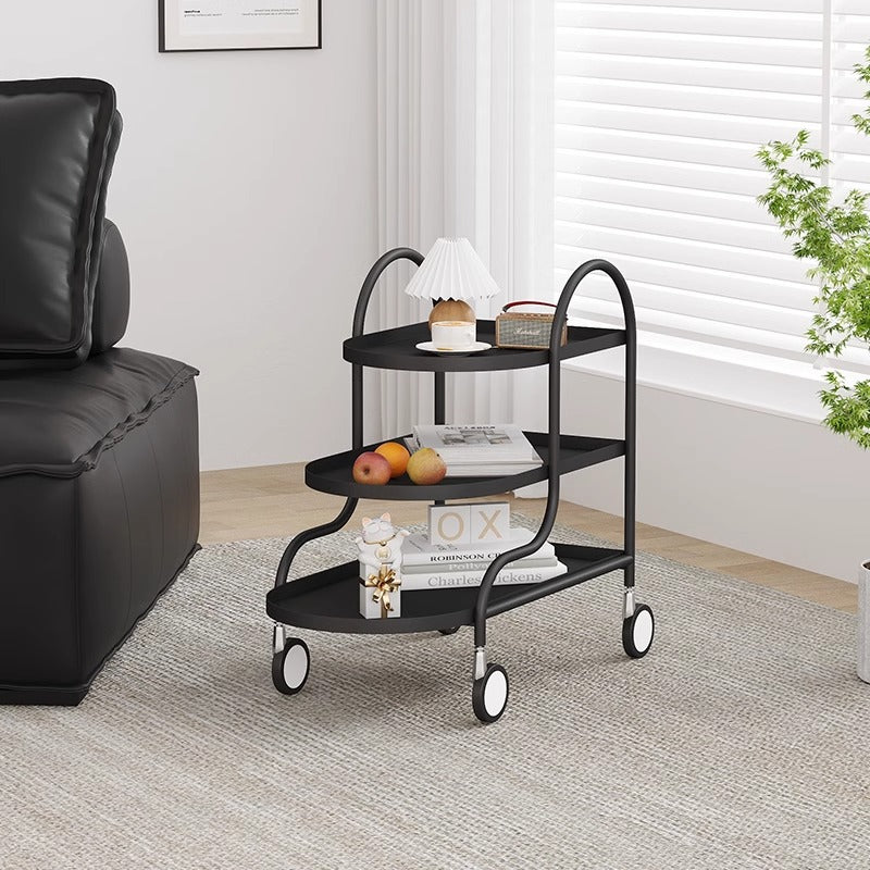 Modern Minimalist Rectangular Steel Side Table 3-Tier For Living Room