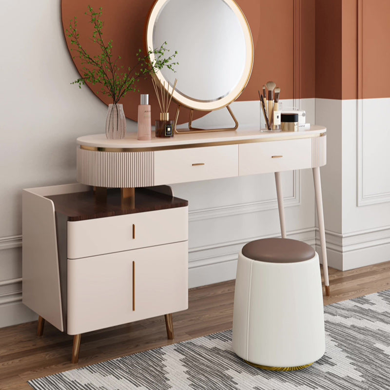 Taburete de tocador sin respaldo ni brazos, cilindro minimalista moderno, cuero Napa, madera maciza, hierro, para dormitorio 