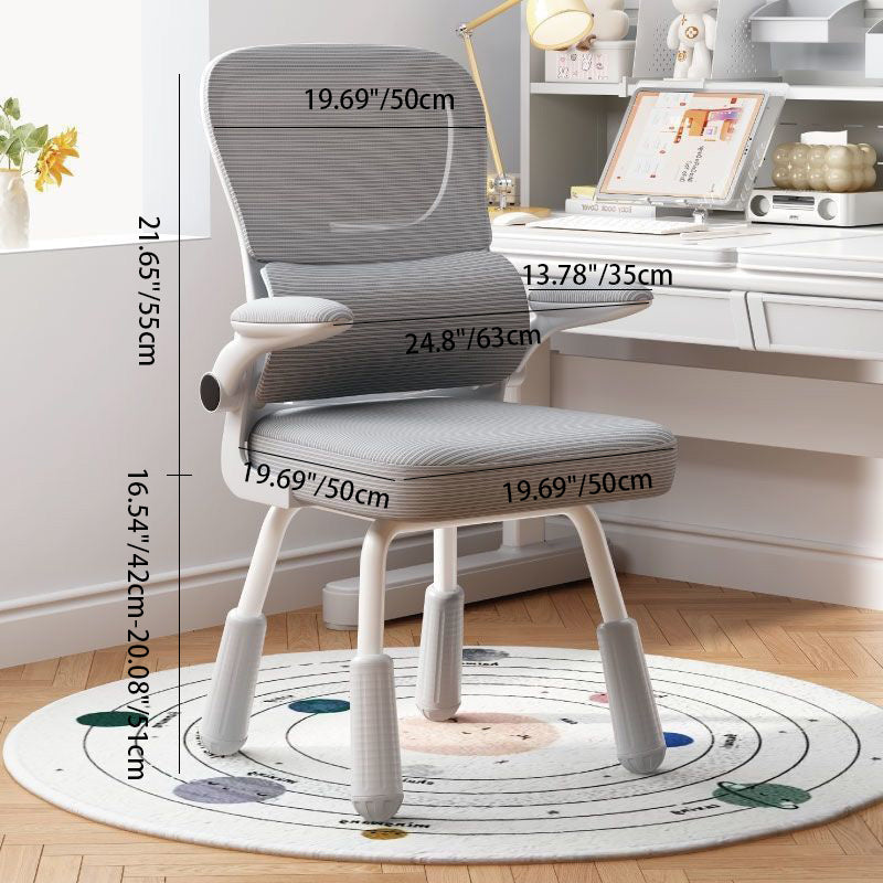 Zeitgenössischer skandinavischer Mesh-PP-Stahl-Schwamm-Quadrat-Schreibtischstuhl Rückenlehne Armlehne Drehbar Verstellbar für das Home Office 