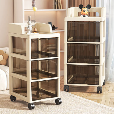 Modern Minimalist Rectangular PP Side Table 3/4/5/6 Drawer For Living Room