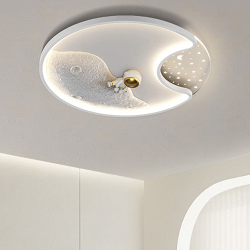 Modern Minimalist Round Rectangular Iron Acrylic LED Flush Mount Ceiling Light For Bedroom