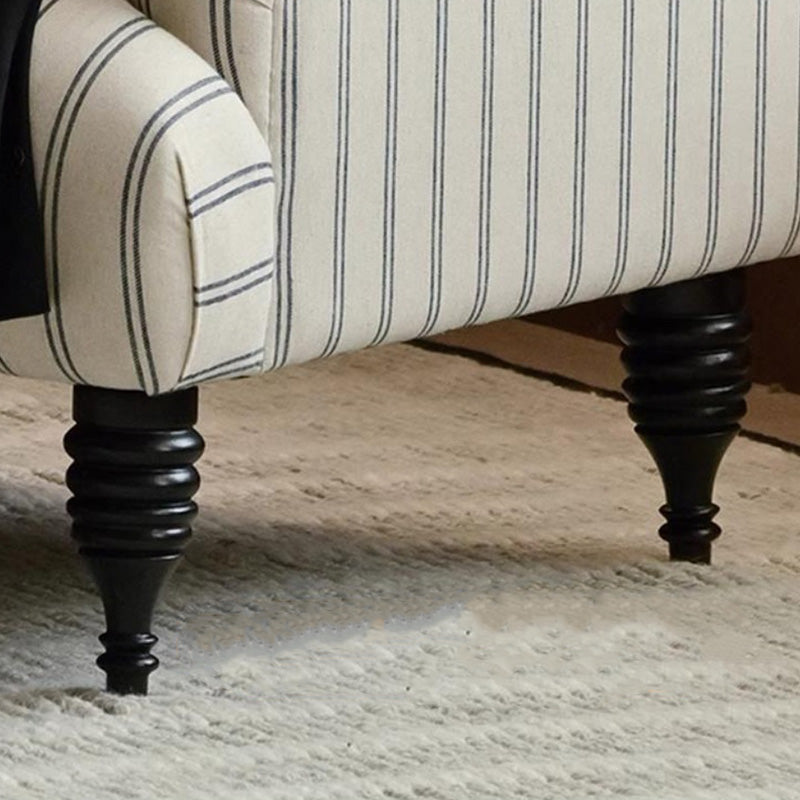 Traditional French Rectangular Velvet Crinkled Woven Fabric Solid Wood Accent Chair Backrest Armrest For Living Room